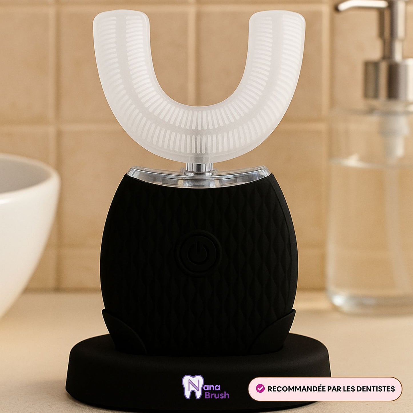 NanaBrush™ Ultra 360° - Brosse à dents électrique en U silicone - Nana Brush