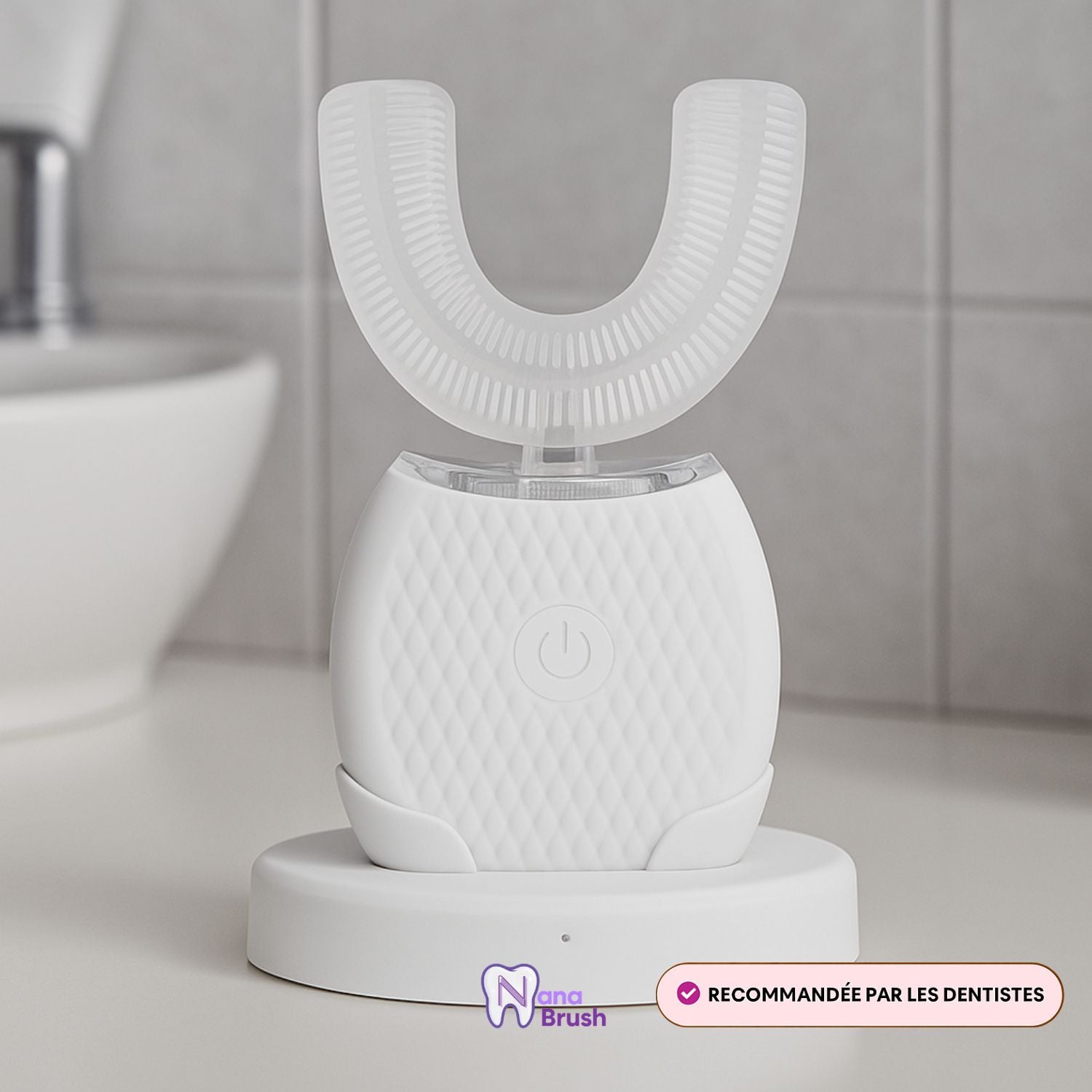 NanaBrush™ Ultra 360° - Brosse à dents électrique en U silicone - Nana Brush