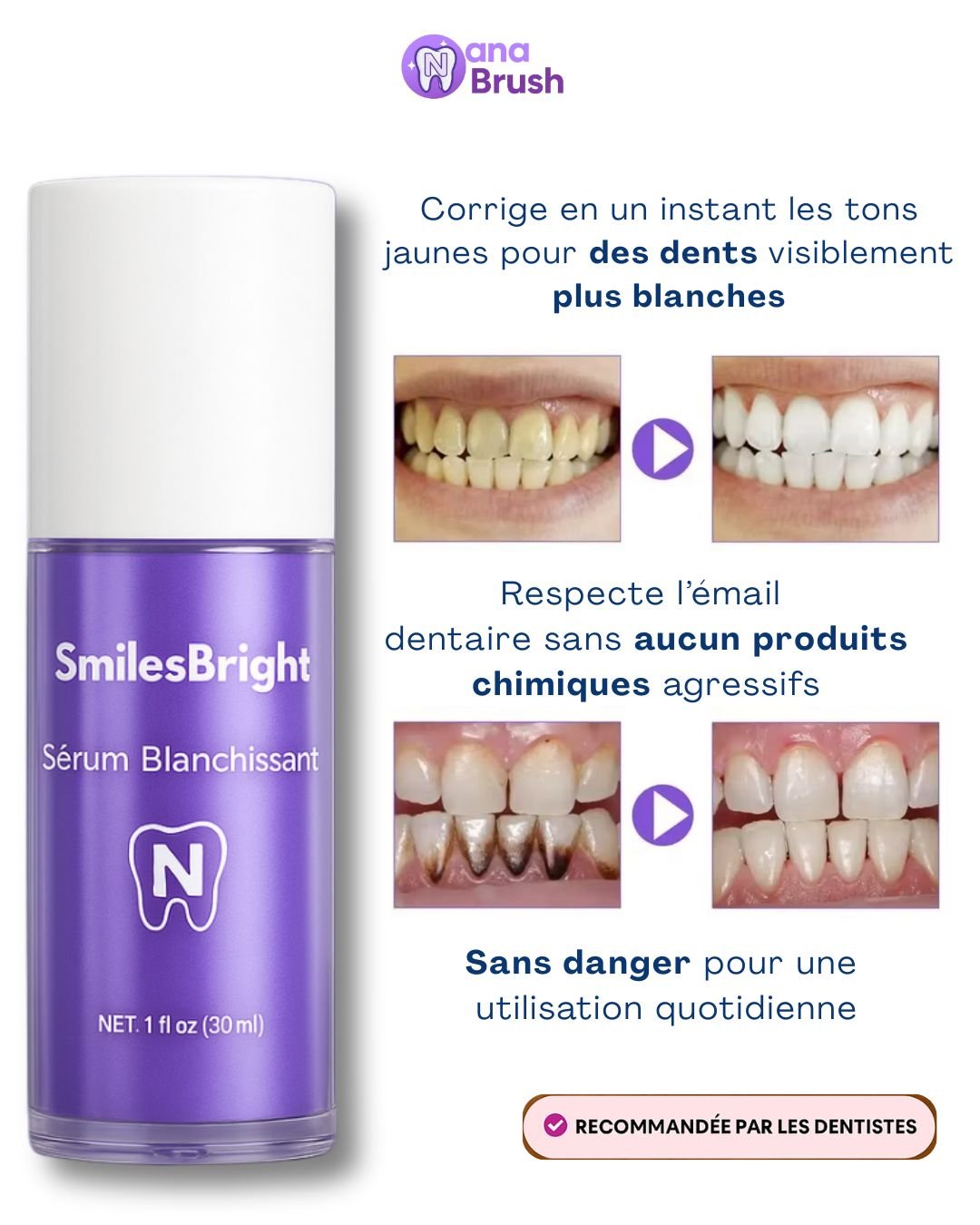 Nanabrush™ - Dentifrice Smilesbright - Nana Brush